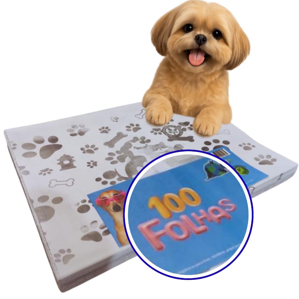 Jornal Pet Higiênico 100/200/300/400 Folhas Biodegradável Atóxico Não Mancha