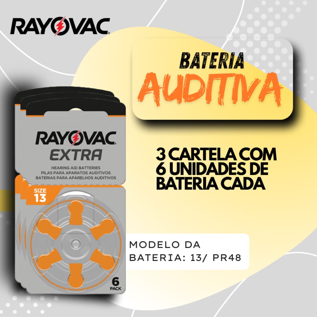Rayovac Auditiva 13  3 cartelas