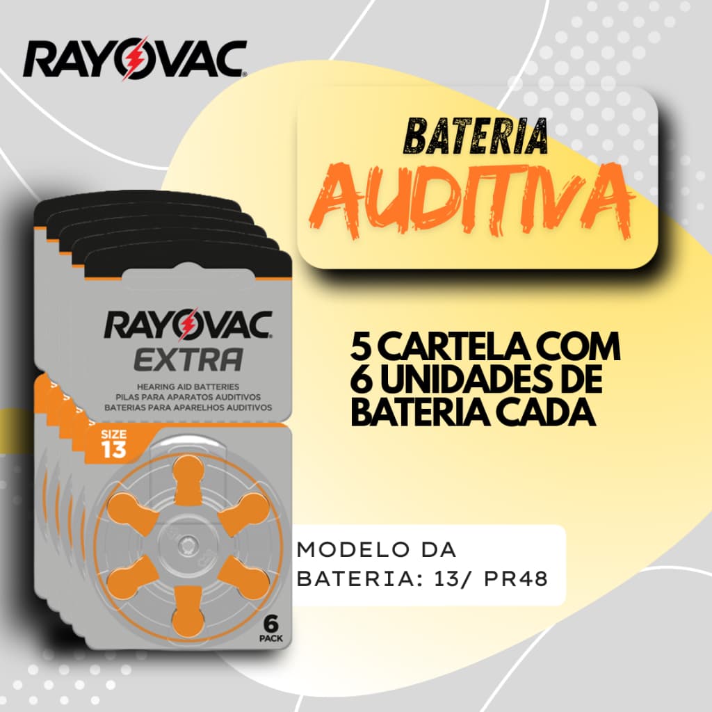 Rayovac Auditiva 13 5 cartelas
