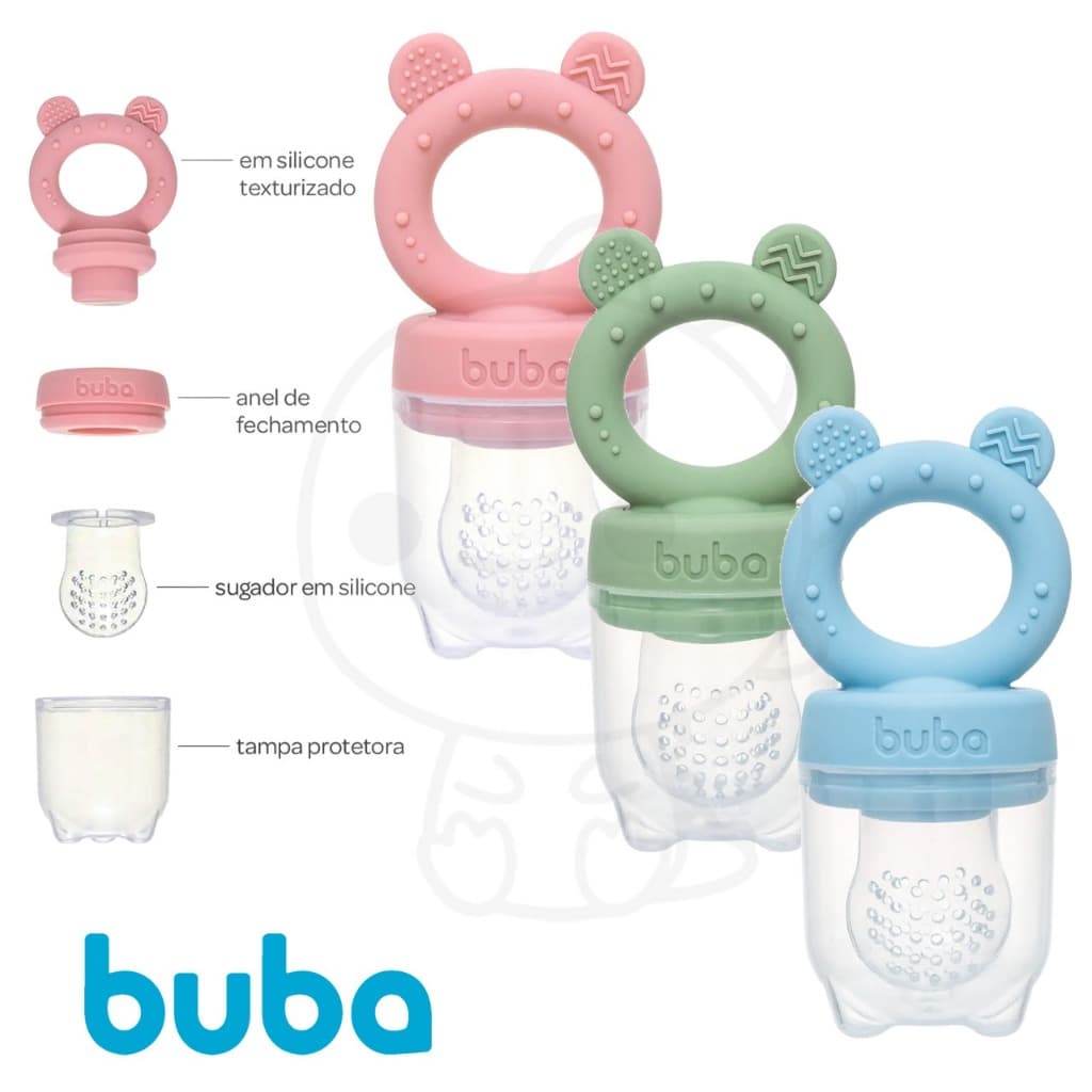 Porta Frutinha Buba Com Forminha Em silicone picole infantil buba