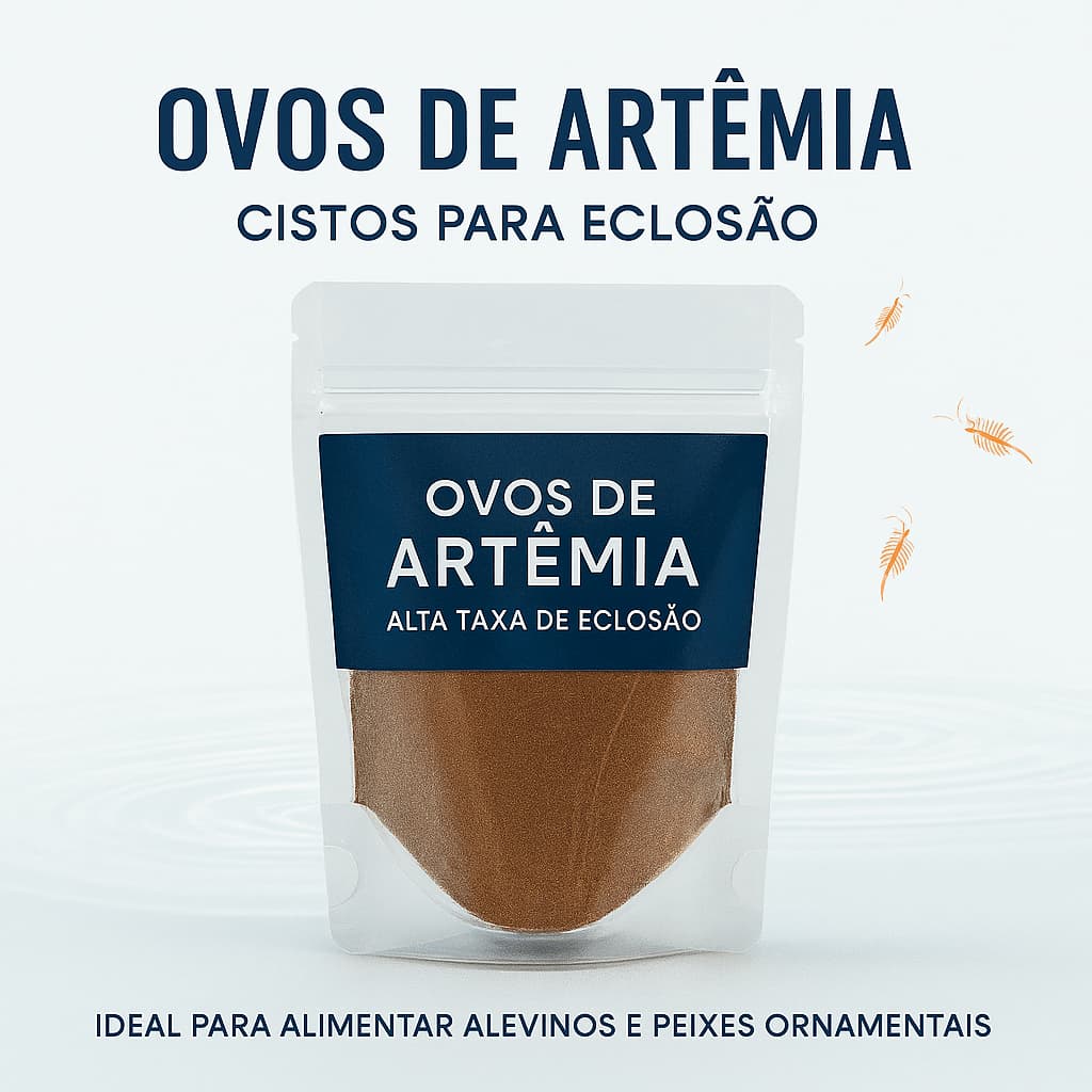 Cisto de Artêmia Salina 20gr (Granel) - Alimento para Alevinos, Bettas e Peixes Ornamentais