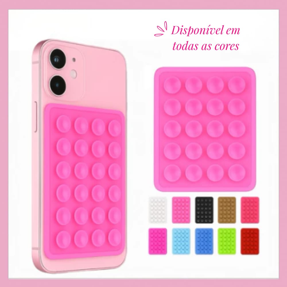 Suporte de Silicone para Celular com Ventosa pra Capinha, Alta Fixação