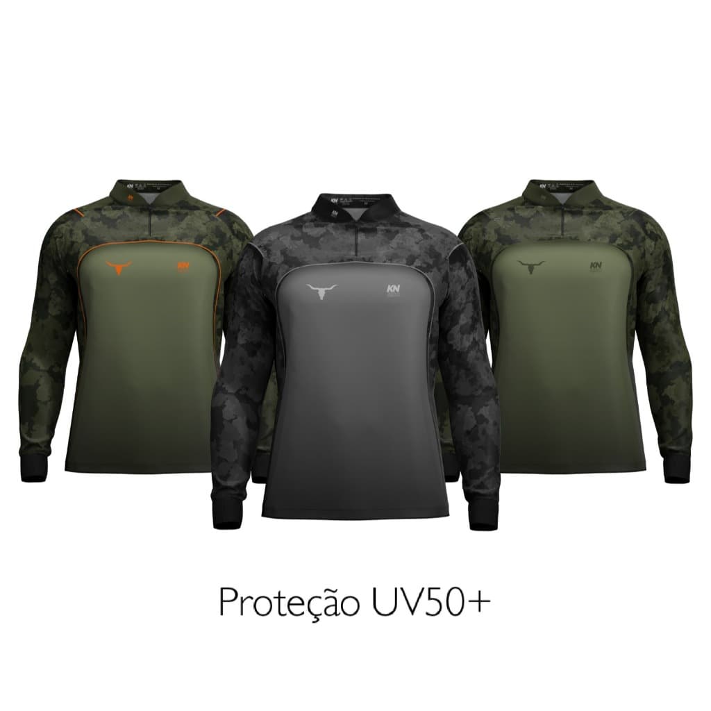 Camiseta Agro Camuflada Agricultura Pecuária Rural Proteção Solar UV50+ Dry Soft Masculina