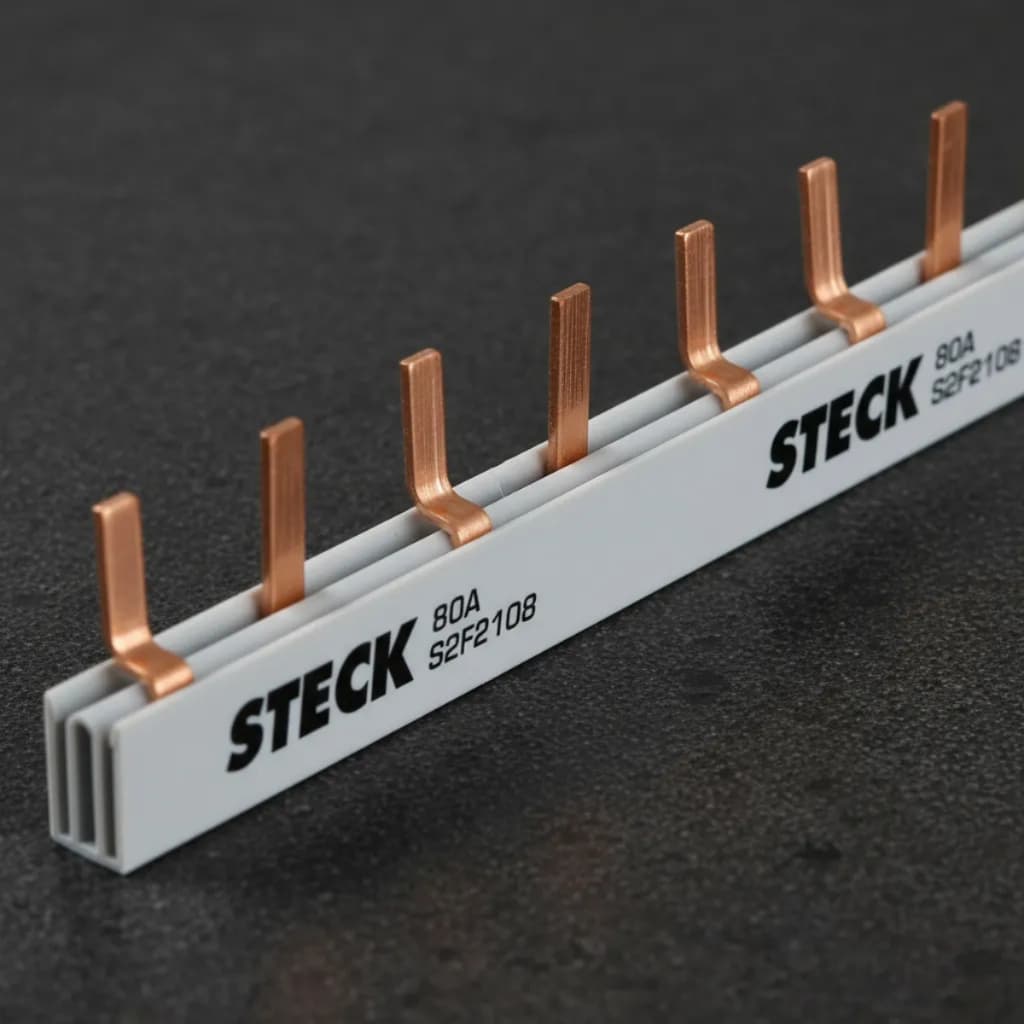 Barramento Pente Bifásico 2p 80a 8 Polos - Steck