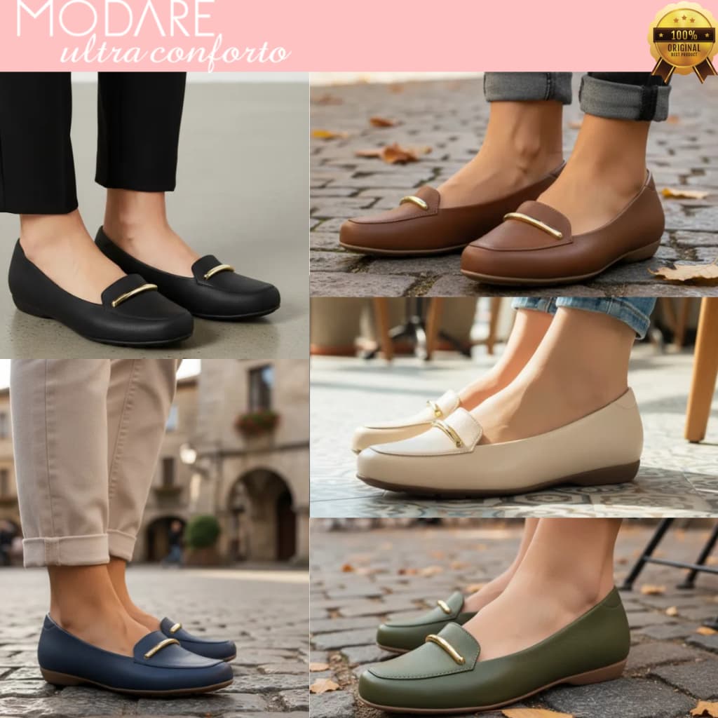 Sapatilha Feminina Modare Ultraconforto Ortopédica Social 7016484 Original