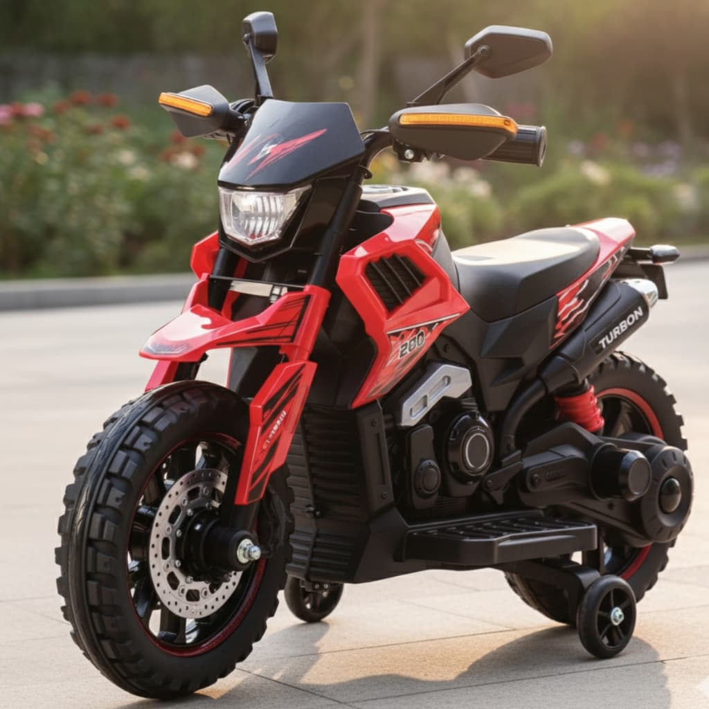 Moto Elétrica Infantil 6V com Farol de LED Sons e Músicas Divertidas