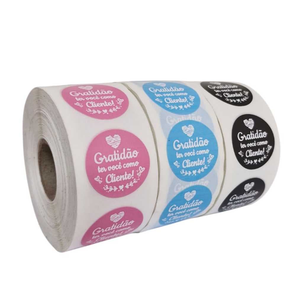 Etiquetas Adesivas Gratidão Ter Você Como Cliente