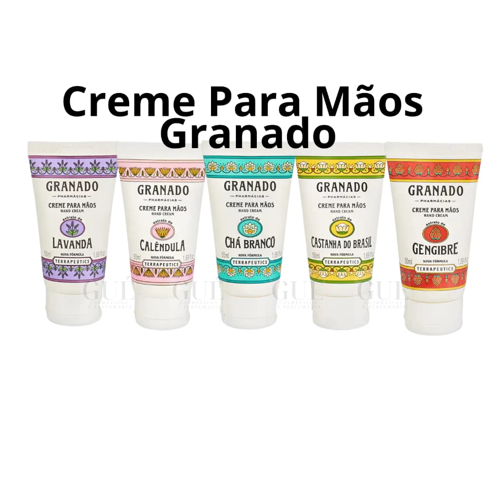 Creme para Mãos Granado 50ml Calêndula, Chá Branco, Lavanda, Gengibre e Castanha do Brasil