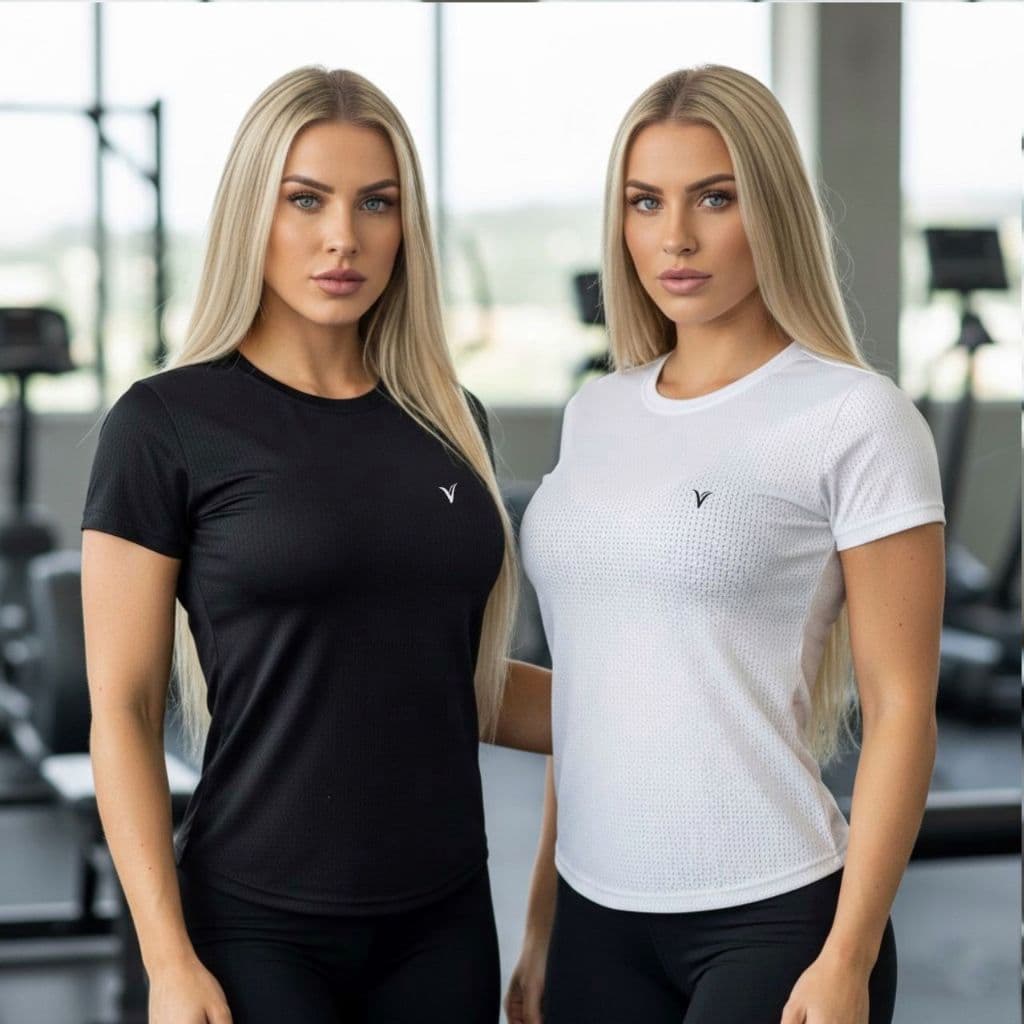 Kit 2 Camiseta Dry Fit Feminina Original Respirável Confortável Ideal Para Treinos Academia