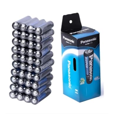 kit 5 3 1 Cx AAA Panasonic Super Hyper cilíndrica Palito - Tubo com 40 unidades