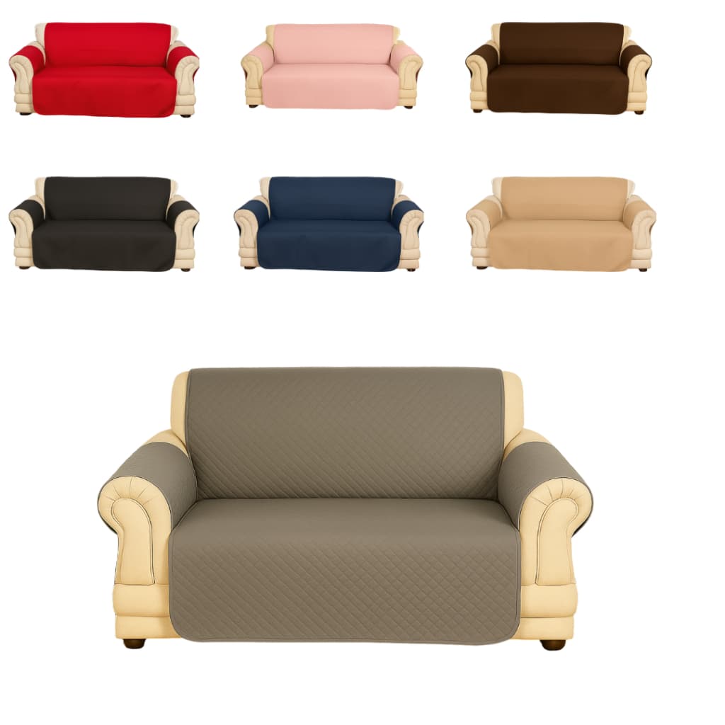 Capa de Sofá Impermeável 2 e 3 Lugares Matelada Microfibra Tecido Resistente Confortável e Elegante