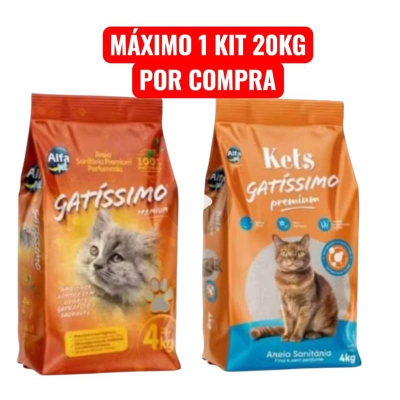 Areia para Gato Areia Higiênica Gatíssimo | Alta Absorção | Perfumada | Sem Perfume
