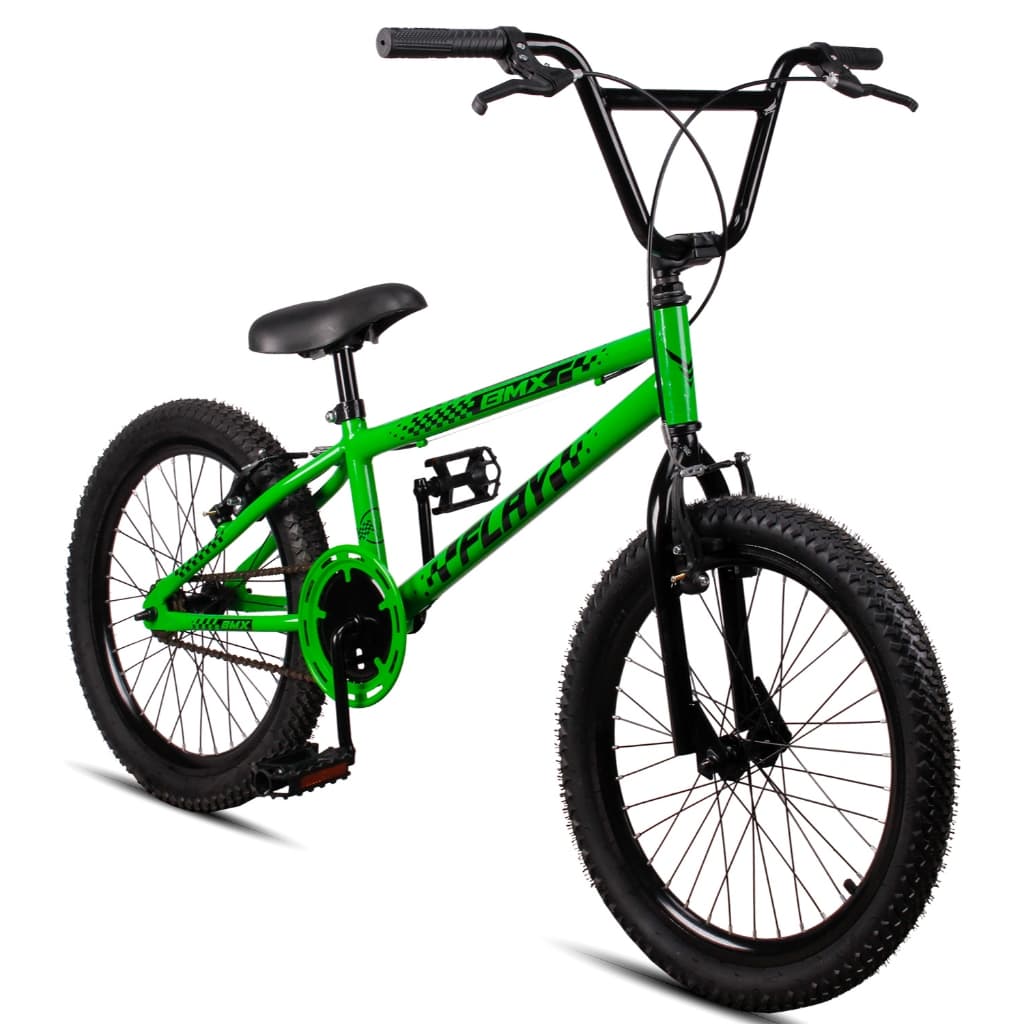 Bicicleta Infantil BMX Aro 20 Flay com Aro Aero e Freio V-Brake para Meninos de 6 a 10 anos