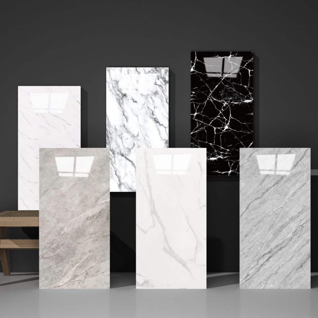 Kit 10 Placas Adesivas Autocolantes 3d Mármore Lavavel Porcelanato 60x30cm