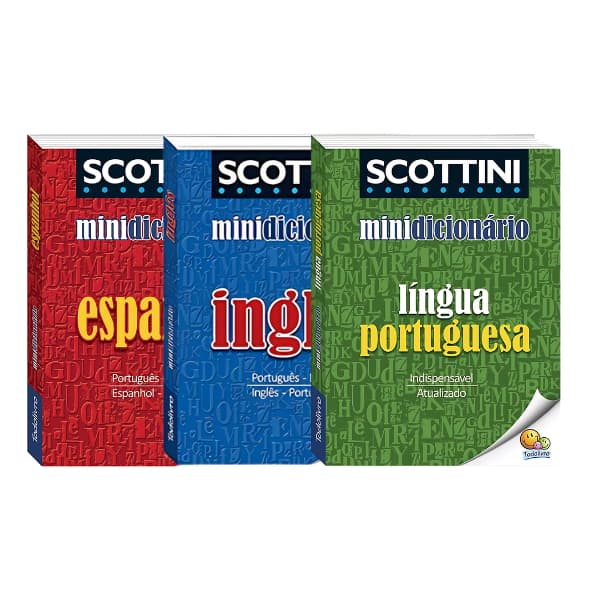 Minidicionário Dicionário Escolar Língua Portugues,Inglês e Espanhol - Scottini
