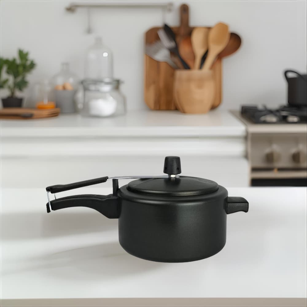 Panela de Pressão Antiaderente - 2,5 litros - cores: Preto e Cereja