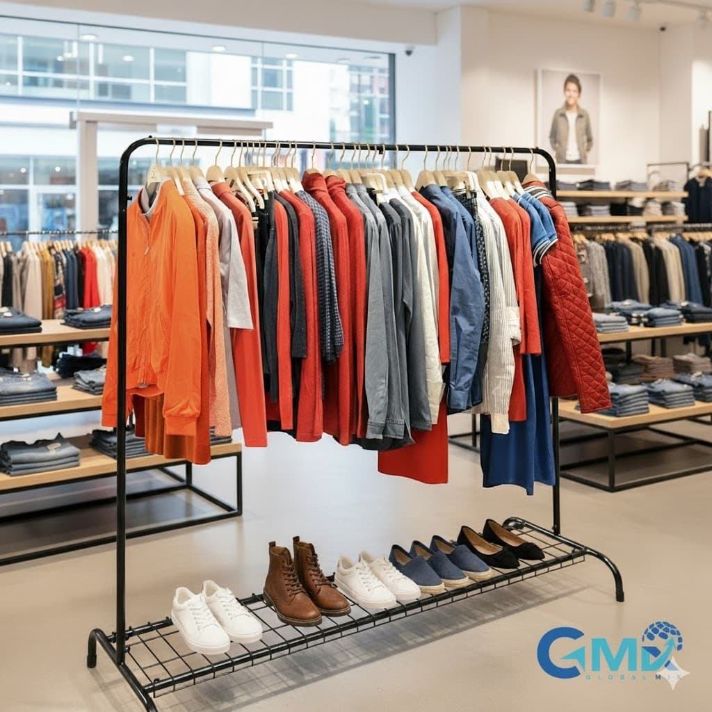 Arara Cabideiro de Chão com Sapateira Açomix em Aço – Organização Moderna