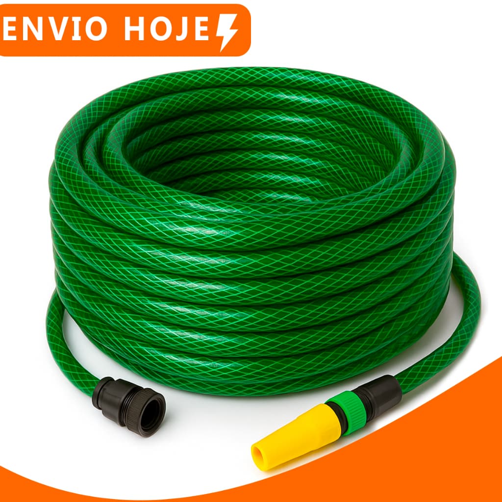 Mangueira De Jardim Reforçada Trançada Completa 10/15/20/25/30/35/50 Metros