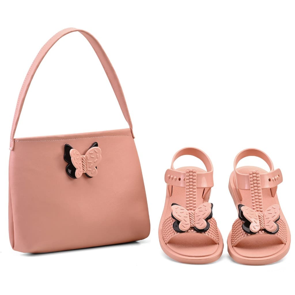 Conjunto Borboletinha 3d - Sandalia Infantil + Bolsa Infantil Borboleta 3d
