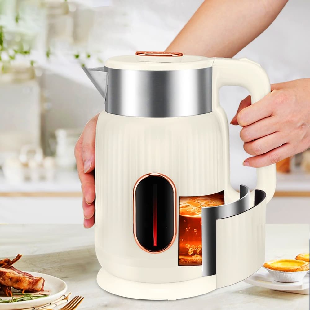 Chaleira Jarra Elétrica de 2.5 Litros Inox 1800W 110V / 220V Com Luz LED Indicadora