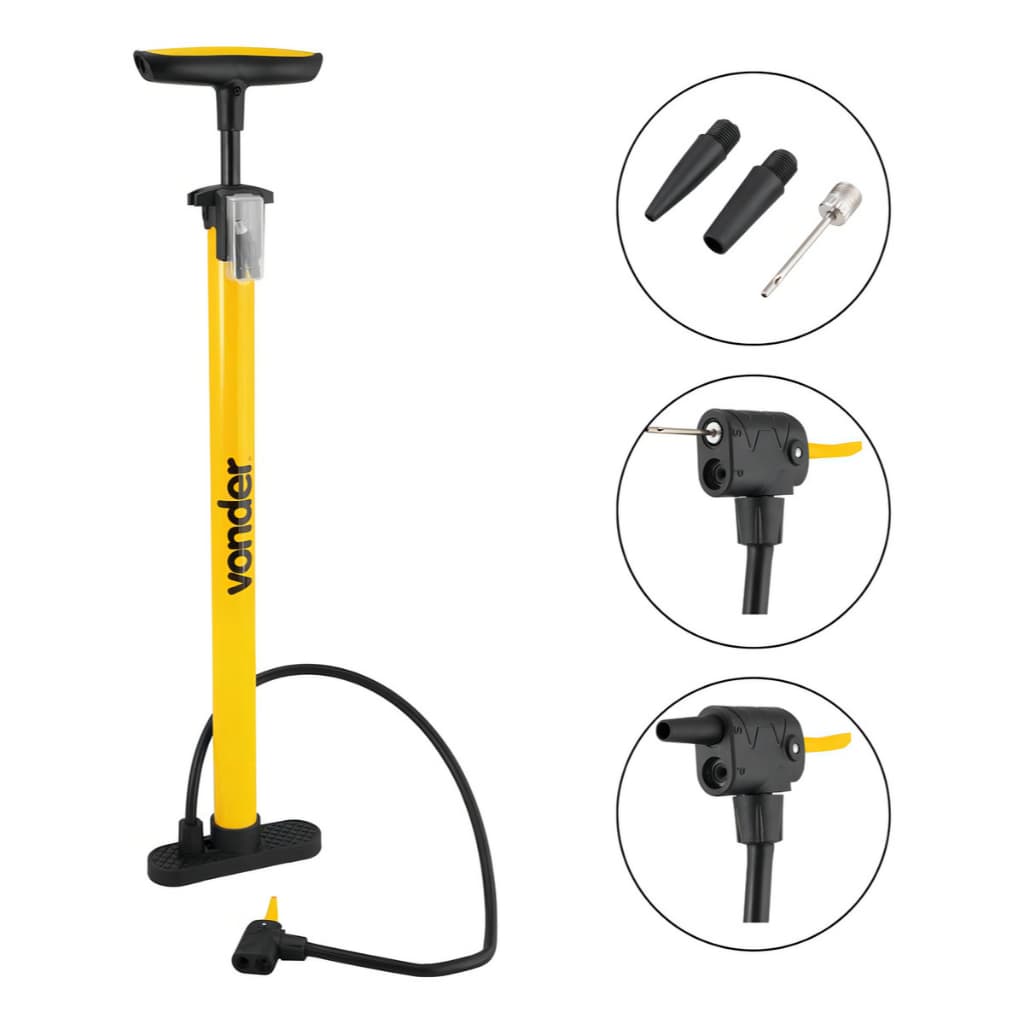 Bomba De Ar Para Encher Pneus Bolas Bicicleta Bikes Multiuso Balões Bp050 Vonder