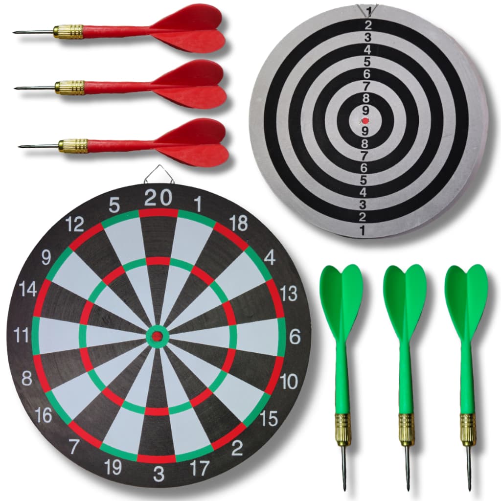 Jogo Tiro Ao Alvo Dupla Face 6 Dardos Grande Mira 2 Em 1