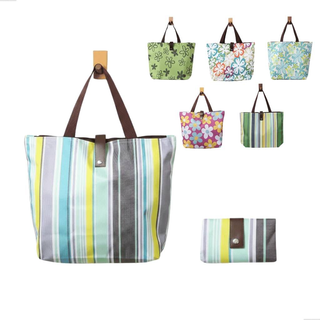 Bolsa Dobrável para Compras e Viagens Tecido Oxford Resistente Bolsa Sacola Mercado Feira Praia