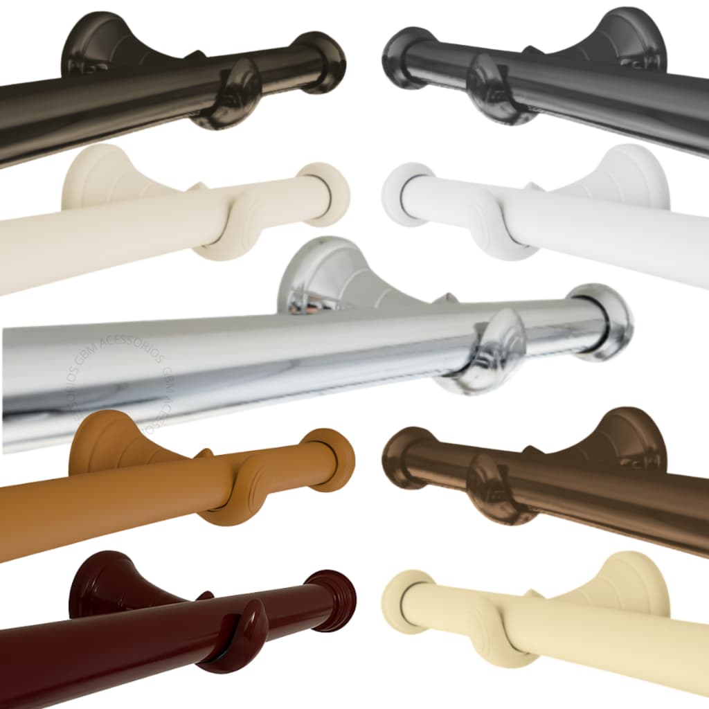 Kit Varão Cortina 3,60 Metros 19mm Varias Cores Simples