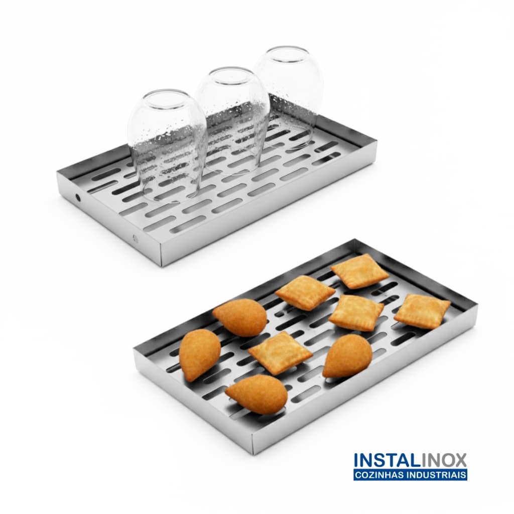 Escorredor de Fritura Inox 3 Tamanhos Resistente Para Cozinha Profissional Bares Restaurantes