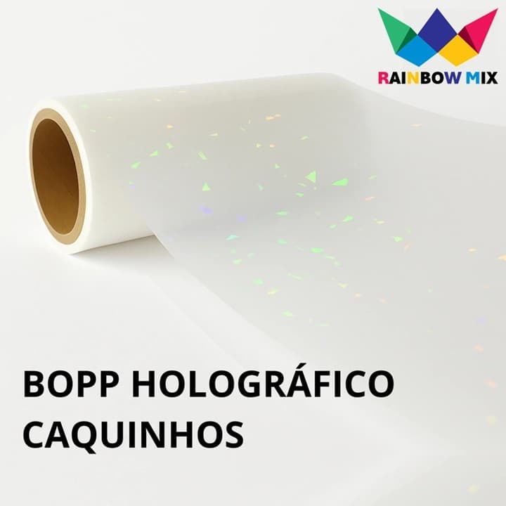 Bopp Holográfico Caquinhos 3D Laminação a Quente - de 10 a 50 Metros x 22cm