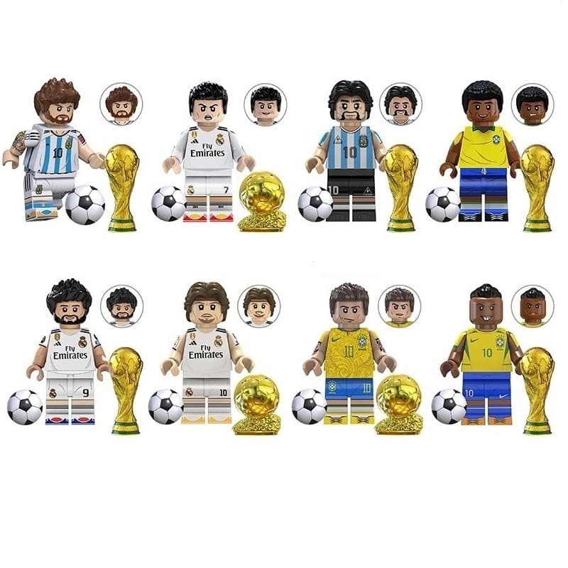 Bonecos 4,5 cm jogador cristiano, ronaldo, messi, neymar, ronaldinho gaucho, ronaldo. kaka marcas Kopf,Wm, Xinh, Pogo...