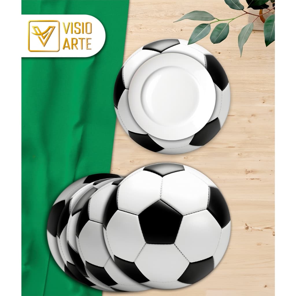 Capa De Sousplat BOLA FUTEBOL 35cm Sousplat Souplat Soupla Suplat Mesa Jogo Americano