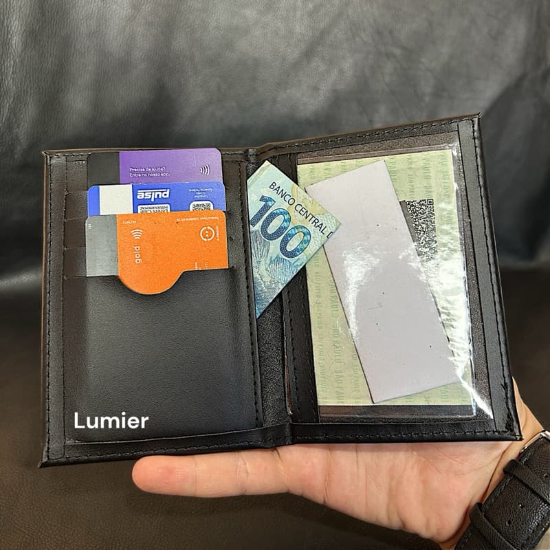 Carteira Masculina Couro P.U Lisa.