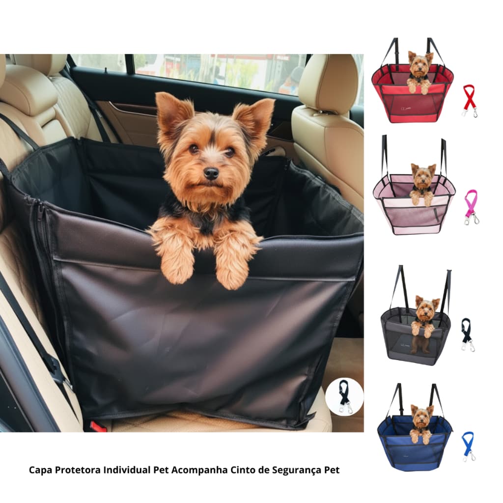Capa Protetora Banco Carro Pet Assento Impermeável Cesto Individual com Segurança ENVIO IMEDIATO