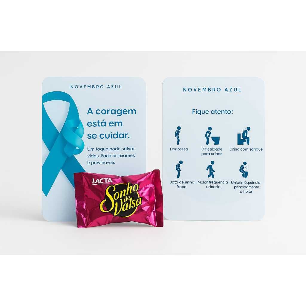 Card Novembro Azul frente e verso| Conscientização e Prevenção| Campanha Novembro Azul