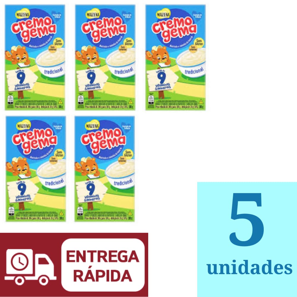 Kit 5 Cremogema Mingau Tradicional 180g