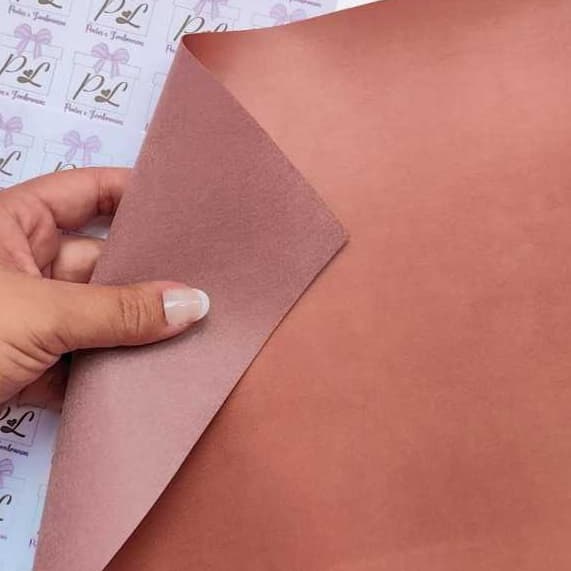 Couro Sintético PU LABEL de queima Caramelo