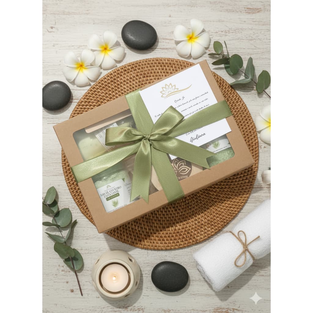 Embalagem para presente com Fita de Cetim