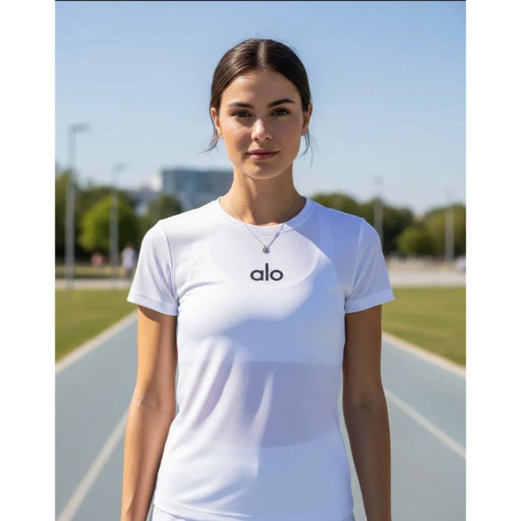 Camiseta DryFit Alo Linha Premium Feminina Baby Look Academia Gym Yoga Caimento Perfeito Entrega Imediata
