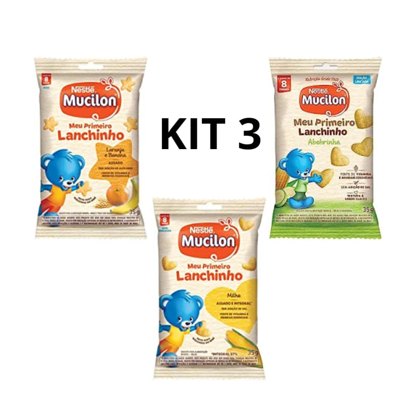 Kit 3 Mucilon Meu Primeiro Lanchinho Sabor Variado Sortido - Nestlé