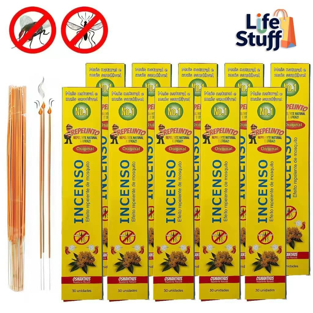 90/120/150/300 Palitos Incenso Repelente mata mosquito - Proteção Anti-Insetos, Seguro para Crianças