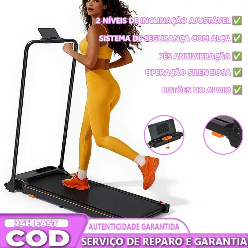 Esteira elétrica dobrável [DEEYI] - 2.0 HP - Dobrável - LED Display - 2 Níveis Inclinação