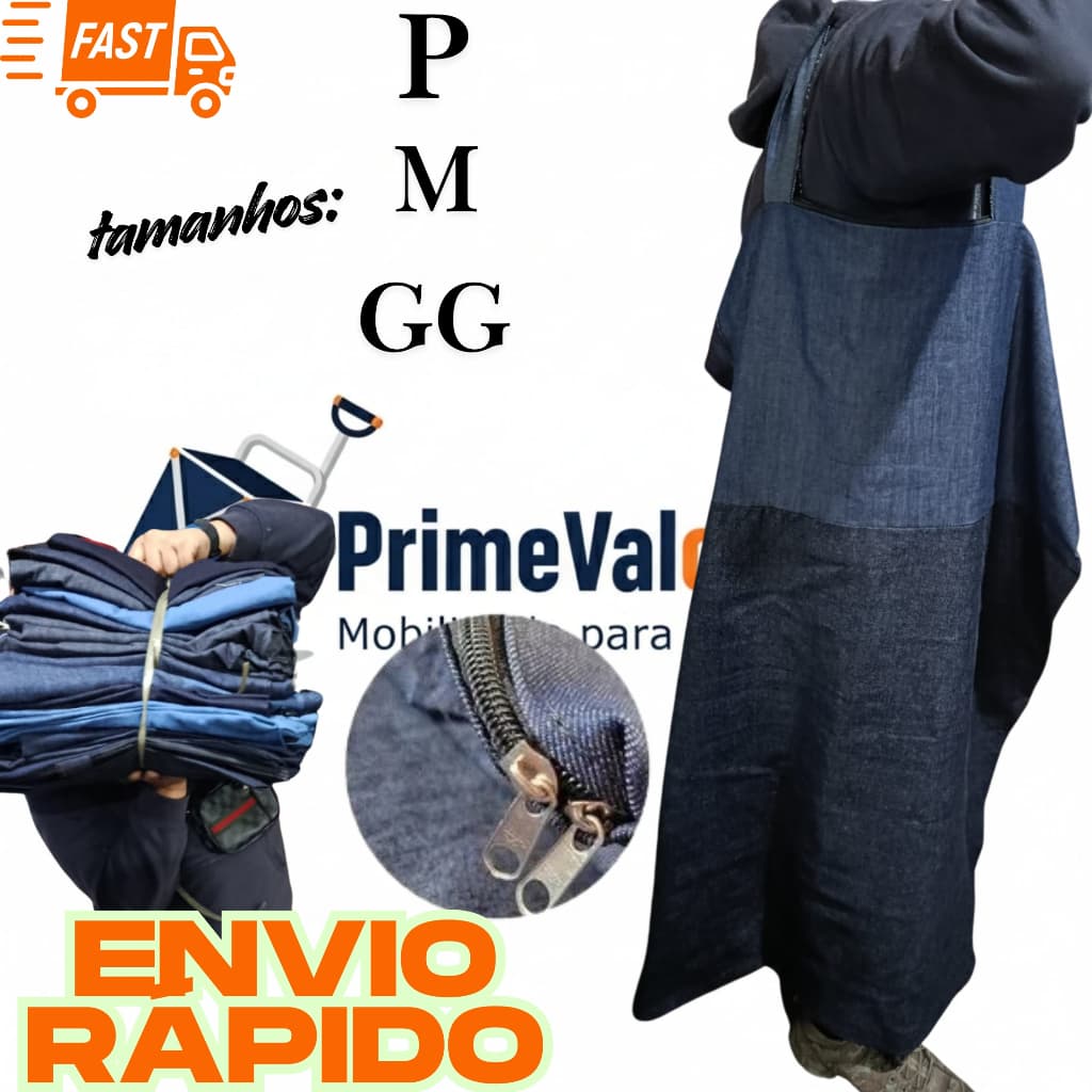 Bolsa Sacolao Jeans Gigante GG M P Enorme Bolsa para Mudança Sacoleiro Sacoleira