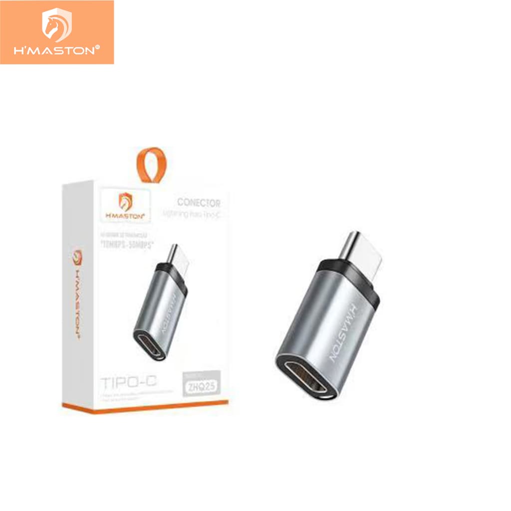 H'maston ZHQ-25/ZHQ-26 Adaptador OTG Tipo-C para Lightning suporta Para Saida Alto desempenho