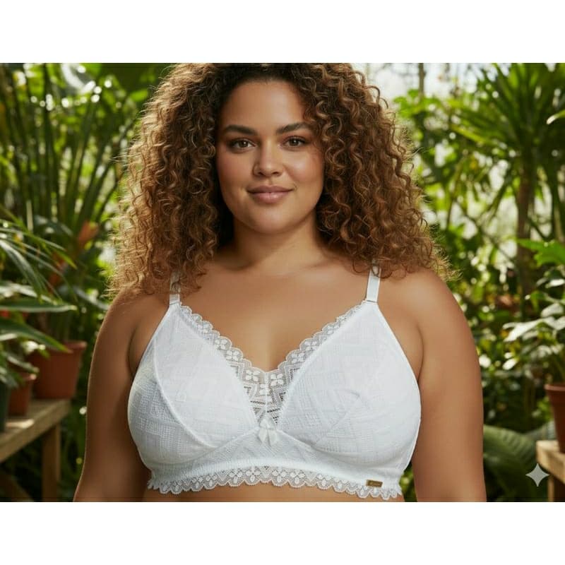 Sutiã Plus size renda macia forrado, sem aro,sem bojo,reforçado confortavel sustentação