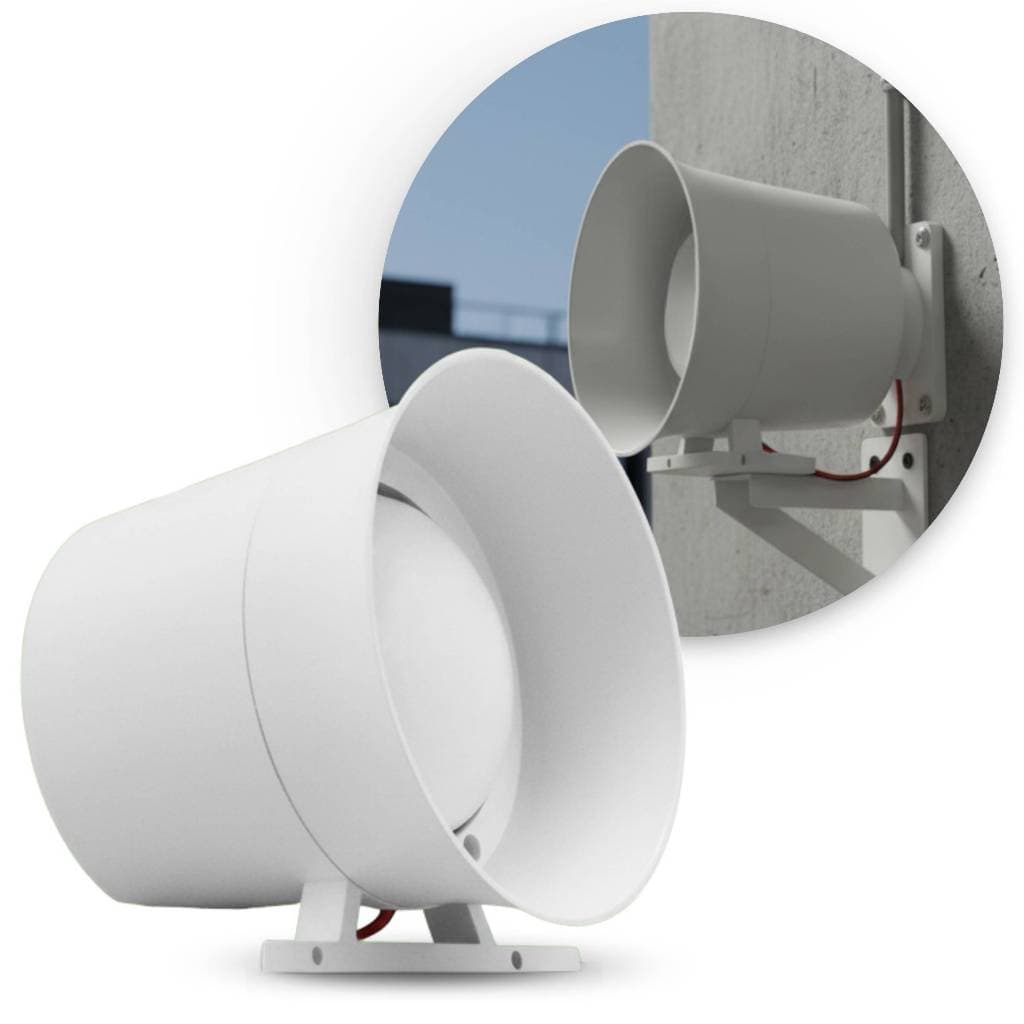 Sirene Piezoelétrica Alta Potencia 1 Som Alarme Ipec Branca