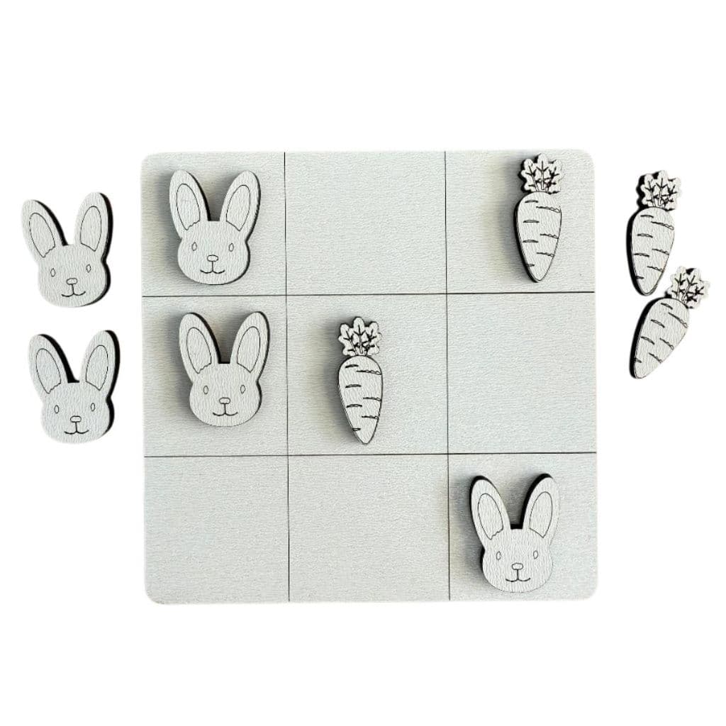 Kit 10/15/20/30 Unidades Jogos Velha Páscoa Coelho Cenoura MDF Brinquedo Tabuleiro Lembrancinha