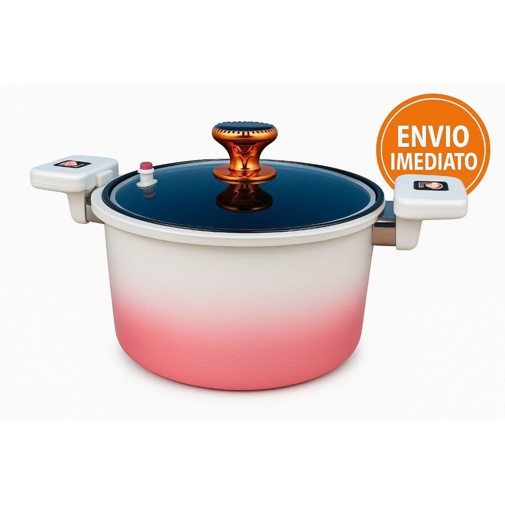 Panela de Micro Pressão 4.5 Litros 24Cm Anti Aderente Caçarola e Tambem Por Indução