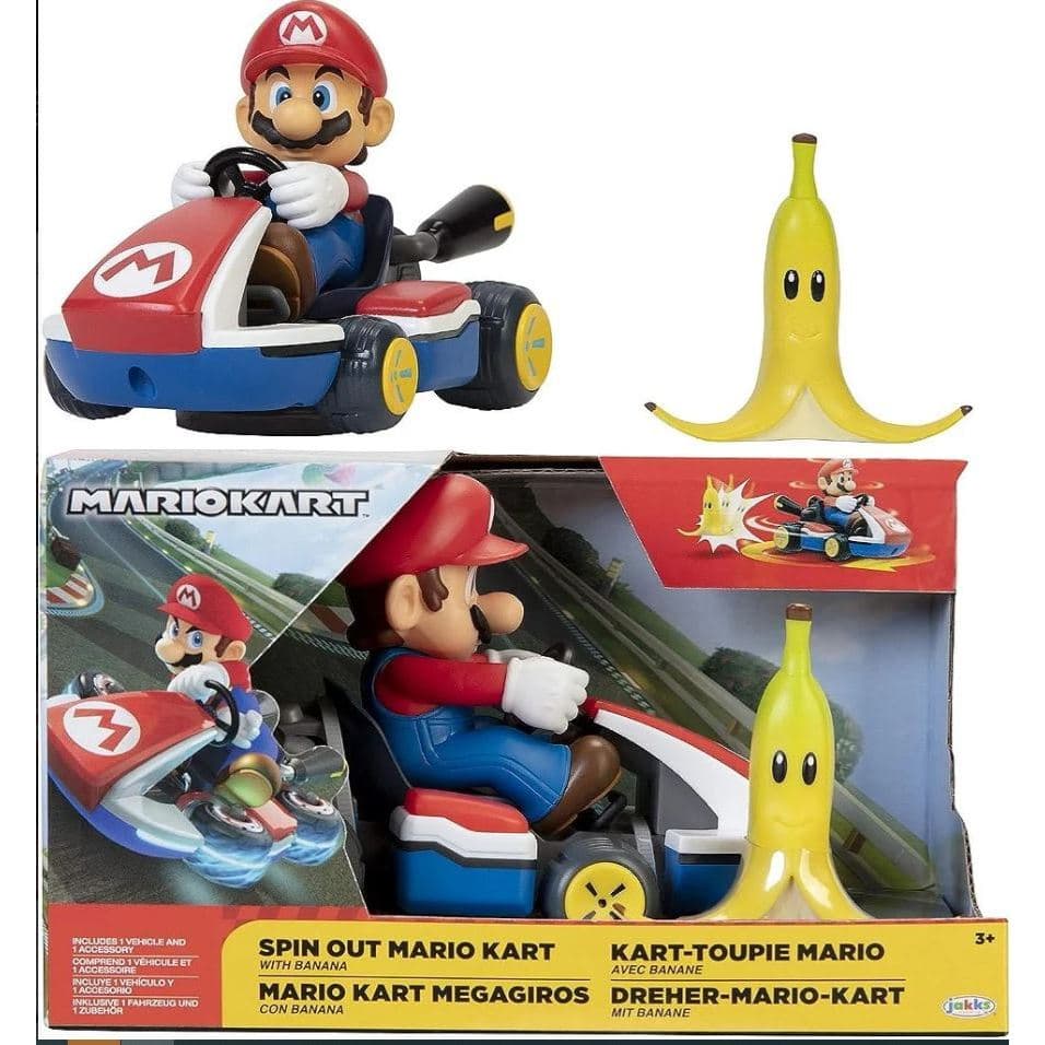 Mario Kart Spin Out Mario Kart com Banana