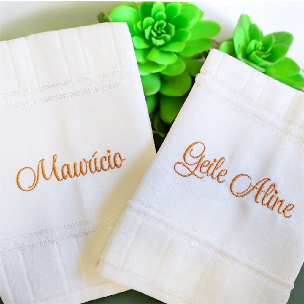Toalha Lavabo Bordada Personalizada c/ Nome Bebê Criança e Adulto -Dohler 30x45 Escolar